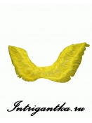 арт. L14Желтые перьевые крылья с блесками Уценка