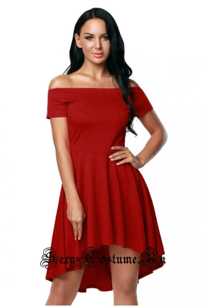 Красное платье клубное голые плечи d61346