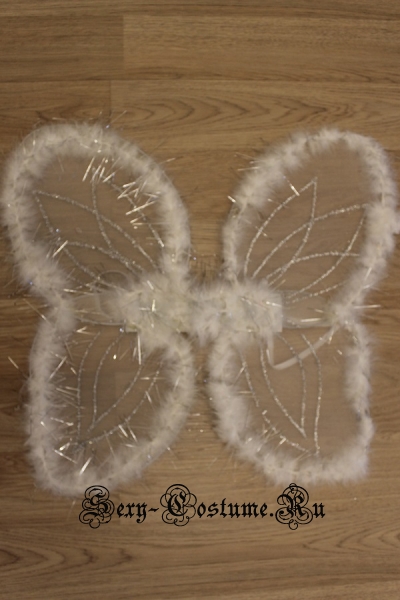 Крылья ангела белые капрон на проволоке пуховые cr-002