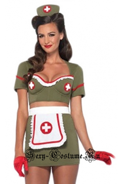 Зелёная медсестра-военнный леди p40347