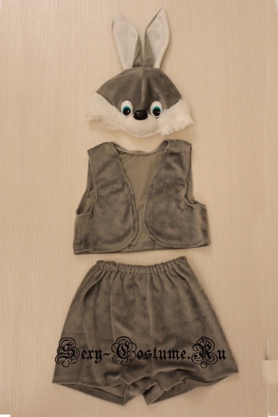 Карнавальный костюм зайчик серый лесной житель lu4344-2