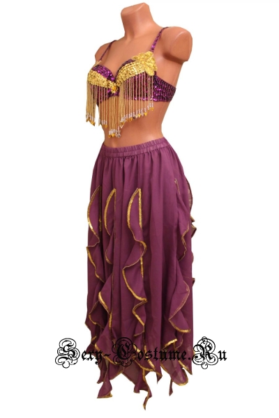 Восточная танцовщица с лифом фиолетовая висюльки lu1015-15