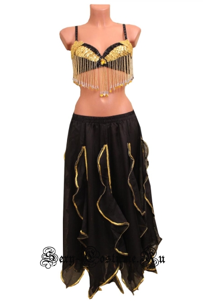 Восточная танцовщица с лифом черная висюльки lu1015-95
