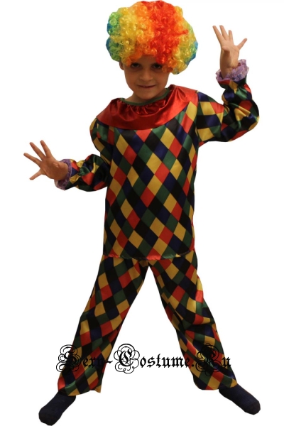 Детский костюм клоуна и парик lu3022-13