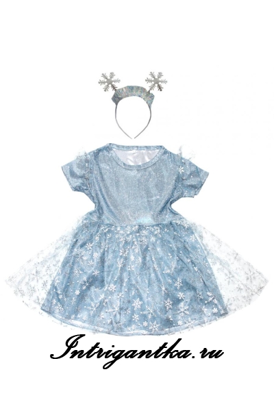 Светло-голубая снежинка