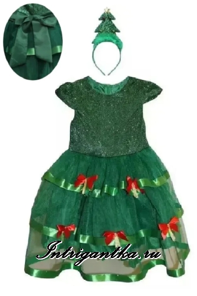 Зеленая елочка с ободком