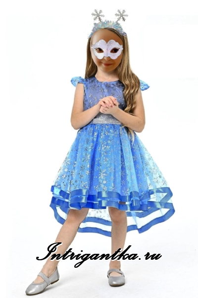 Голубая снежинка с узором