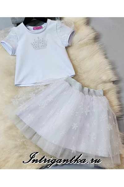 Снежинка кофта + юбка