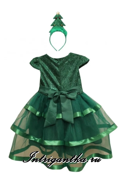 Зеленая елочка с ободком