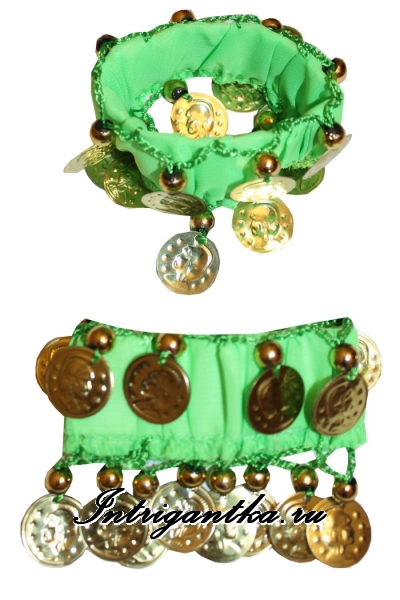 Украшение на руку 2шт светло-зеленый