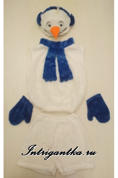 Карнавальный костюм снеговик с шарфиком
