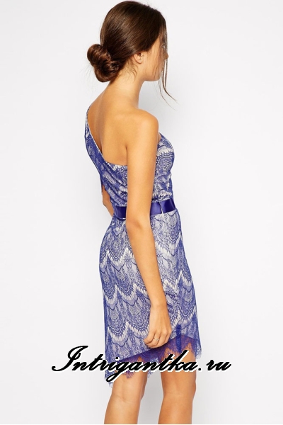 Сине-сиреневое платье клубное