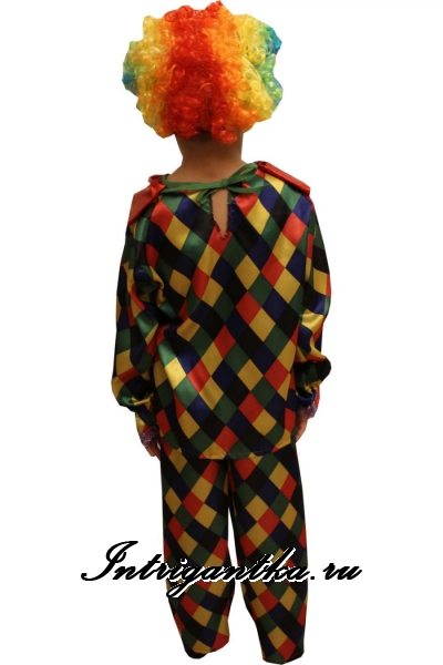 Детский костюм клоуна и парик