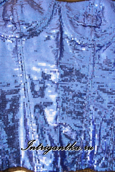 Тканевый корсет синие паетки