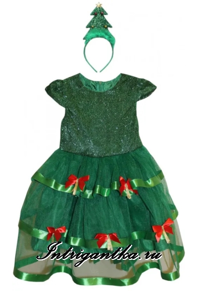 Зеленая елочка с ободком
