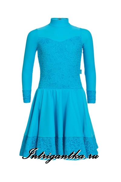 Платье спортивное светло-голубое для девочек 122-128см