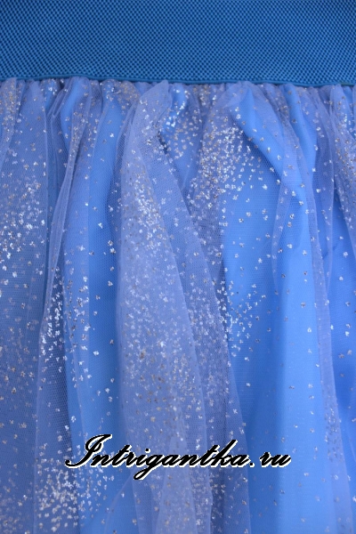 Голубая снежинка с блесками