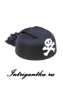 Шляпа котелок/бандана пиратская с черепом