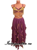 Восточная танцовщица с лифом фиолетовая висюльки