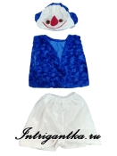 Снеговик синий барашки