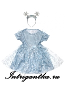 Светло-голубая снежинка