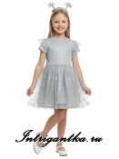 Серебристая снежинка с блесками