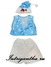 СНЕГОВИК СВЕТЛО-ГОЛУБОЙ В СНЕЖИНКАХ