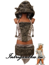 ДИКАЯ КОШЕЧКА МЕХОВОЙ КОСТЮМ ТКАНЬ арт.P4538-B-TK