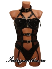 БОДИ ЛАКОВОЕ С СЕТОЧКОЙ ГОСПОЖА арт.P1288