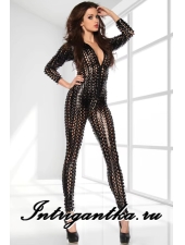 КОМБИНЕЗОН ЧЕРНЫЙ С 1/2 ВЫРЕЗАМИ арт.V7711-3