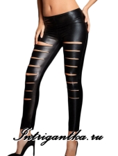 ВИНИЛОВЫЕ ЛЕГИНСЫ С РАЗРЕЗАМИ арт.N79889