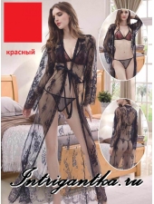 КРАСНЫЙ ГИПЮРОВЫЙ ХАЛАТИК + ЛИФ арт.LU1258