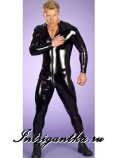 КОСТЮМ ВИНИЛОВЫЙ ЧЕРНЫЙ РЫЦАРЬ СТРИПМЕН арт.M4664