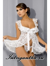 БЕЛЫЙ ГИПЮРОВЫЙ ПЕНЬЮАР арт.8133