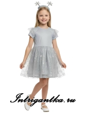 СЕРЕБРИСТАЯ СНЕЖИНКА С БЛЕСКАМИ арт.LU4023-2