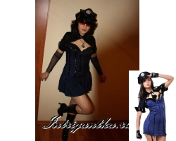 Синий Полицейский Коп в Униформе