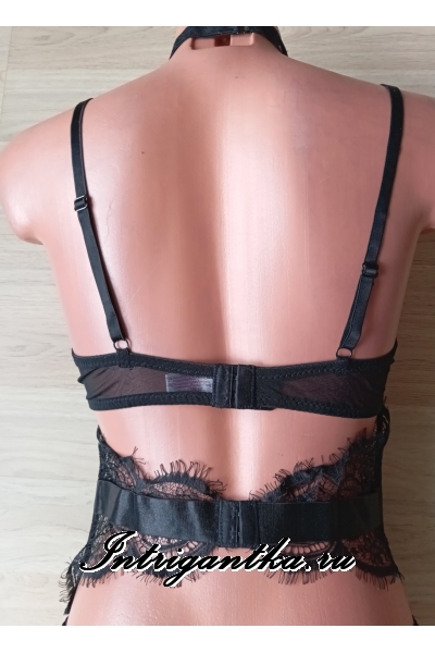 Комплект черный интригующий из 3х предметов