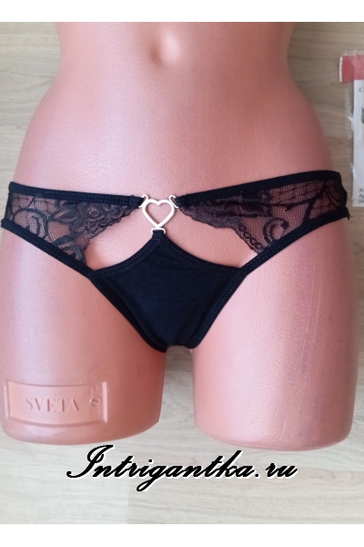 Черные трусики стринги элегантность