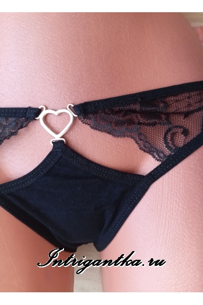 Черные трусики стринги элегантность