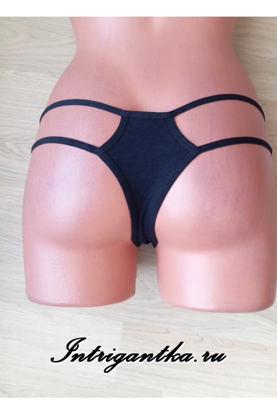 Черные трусики стринги элегантность