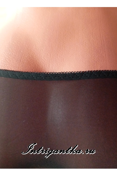 Черные прозрачный трусики-шортики со стразиками