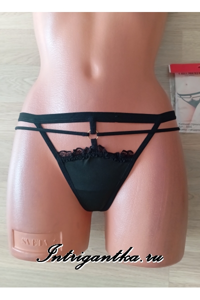 Трусики-стринги черные