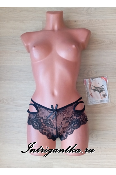 Черный трусики-шортики без доступа