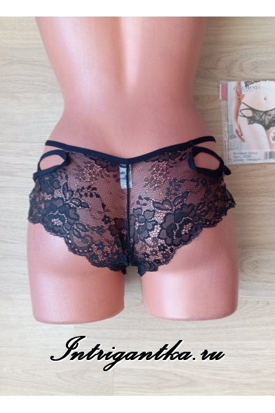 Черный трусики-шортики без доступа