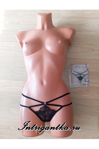 Черные трусики-стринги