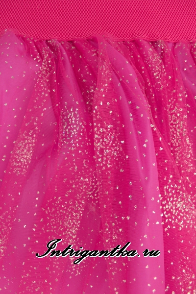 Розовая снежинка с ободком блески на юбке