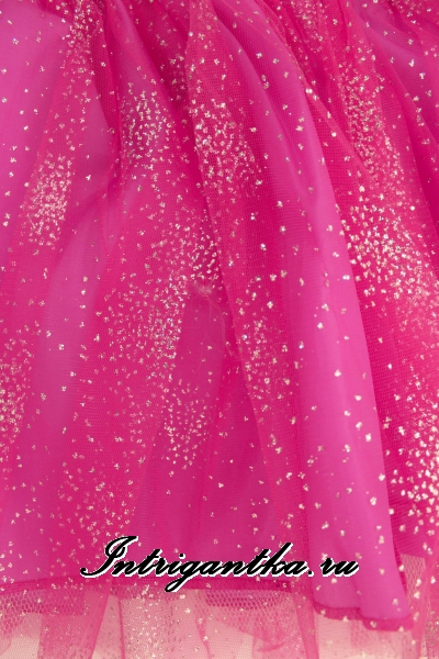 Розовая снежинка с ободком блески на юбке