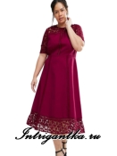 Темно-розовое платье клубное длинное