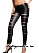 Виниловые легинсы с разрезами