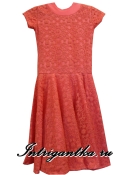 арт. 103LX ПерсиковыйПлатье рейтинговое светло-красная на рост 134-140СМ